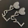 サンローラン ロゴ ハート装飾 ダイヤモンド ピアス コピー 584228Y - 画像 (5)