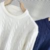 入手困難品！グッチ クルーネック セーター 偽物★ホワイト&ブルー guk77953 - 画像 (4)
