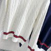 入手困難品！グッチ クルーネック セーター 偽物★ホワイト&ブルー guk77953 - 画像 (5)