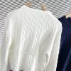 入手困難品！グッチ クルーネック セーター 偽物★ホワイト&ブルー guk77953 - 画像 (7)