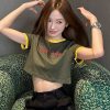 入手困難ミュウミュウ 偽物 ロゴ コットン クロップド Tシャツ myr04270 - 画像 (3)
