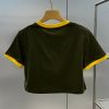 入手困難ミュウミュウ 偽物 ロゴ コットン クロップド Tシャツ myr04270 - 画像 (6)