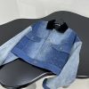 ★日本!!人気！ミュウミュウ ロゴ刺繍入り デニム トラッカージャケット myh73901 - 画像 (4)