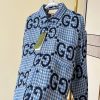定番グッチ ジャンボGG n級品 チェック ウール シャツ ロゴ gup10199 - 画像 (4)