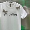 絶対欲しい！ミュウミュウ リボン付き コットン Tシャツ パチモン myb87158 - 画像 (2)