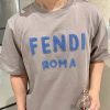 《大人気》フェンディ ロゴ エンブロイダリー クルーネックTシャツ コピー few76196 - 画像 (5)