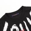 送料無料 ルイヴィトン ロゴの手描きグラフィティ刺繍入り Tシャツ 偽物 vub14136 - 画像 (3)