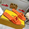 セレブ多数愛用フェンディ FF BAGUETTE ロゴ レザー スライド サンダル パチモン fez98728 - 画像 (7)