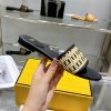 入手困難フェンディ n級品 ロゴ サンダル FFロゴインターレーススライド fey28062 - 画像 (2)