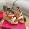 稀少ヴァレンティノ GARAVANI ウェッジサンダル パロディ 4色 Vuw63204 - 画像 (3)