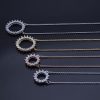 秋冬大セールティファニー オープン サークル ダイヤ ネックレス ペンダント パロディ Tiw65073 - 画像 (2)