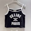 超人気 セリーヌ PARIS コットン タンクトップ 偽物 Ceb32694