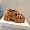 プラダ モノリスラバーサンダル 偽物ロゴ厚底ストラップミュール 1X853M - 画像 (2)
