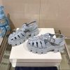 プラダ モノリスラバーサンダル 偽物ロゴ厚底ストラップミュール 1X853M3 - 画像 (5)