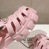 プラダ モノリスラバーサンダル レプリカ ロゴ厚底ストラップミュール 1X853 - 画像 (7)
