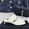 ジルサンダー コピー ロゴ入りインソール レザー製 ヒールミュール Jir41491 - 画像 (2)
