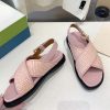 マルニ バックル付き スリングバック サンダル 激安 ラフィア＆レザー mal49885 - 画像 (5)