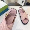 マルニ バックル付き スリングバック サンダル 激安 ラフィア＆レザー mal49885 - 画像 (6)