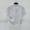 絶対欲しい！プラダ リブ ニット 半袖 Tシャツ 偽物ブラック&ホワイト pux66985 - 画像 (5)