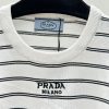 絶対欲しい！プラダ リブ ニット 半袖 Tシャツ 偽物ブラック&ホワイト pux66985 - 画像 (7)