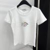 ☆超人気☆シャネル 半袖 Tシャツ コピー刺繍☆黒 白 sho88422 - 画像 (7)