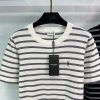 超話題! 2024SS サンローラン ボーダーＴシャツ 偽物 半袖 クルーネック Sao54951 - 画像 (2)