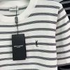 超話題! 2024SS サンローラン ボーダーＴシャツ 偽物 半袖 クルーネック Sao54951 - 画像 (3)