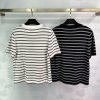 超話題! 2024SS サンローラン ボーダーＴシャツ 偽物 半袖 クルーネック Sao54951 - 画像 (8)