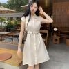 新色登場☆フェンディ ベルテッド・ワンピース 偽物 ホワイト fer15517