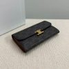 セリーヌ コピー ラージ トリオンフ フラップウォレット 二つ折り長財布 PVC レザー ダークブラウン Ceq17479 - 画像 (3)