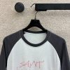 高品質 サンローラン プリント ツートーン コットンジャージー Tシャツ コピー Sah16645 - 画像 (5)