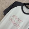 高品質 サンローラン プリント ツートーン コットンジャージー Tシャツ コピー Sah16645 - 画像 (6)