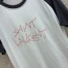 高品質 サンローラン プリント ツートーン コットンジャージー Tシャツ コピー Sah16645 - 画像 (8)