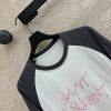 高品質 サンローラン プリント ツートーン コットンジャージー Tシャツ コピー Sah16645 - 画像 (10)