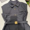 最新でオシャレ MIUMIU コットンギャバジン ショートドレス mys01970 - 画像 (2)