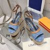 ルイヴィトン コピー★ お洒落 サンダル ミュール 厚底 デニム ロゴ 1ACIZP - 画像 (2)