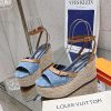 ルイヴィトン コピー★ お洒落 サンダル ミュール 厚底 デニム ロゴ 1ACIZP - 画像 (3)