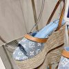 ルイヴィトン サンダル レプリカ ミュール 厚底 デニム ロゴ 1ACIZ - 画像 (8)