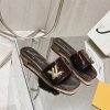 【お洒落☆シンプル】ルイヴィトン LVゴールドバックル サンダル コピー vua09138 - 画像 (4)