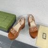 追跡付 グッチ ホースビットレザー コピー プラットフォームサンダル gux65640 - 画像 (7)