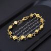 クロムハーツ 刻印 925 ブレスレット 偽物 サイコロ 十字 イエローゴールド Kur32017 - 画像 (2)