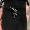 クロムハーツ  CH CROSS ベイビーファットピアス with ダイヤ Kuv59003