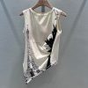 素敵なディオール アシンメトリー タンクトップ  Tシャツ パチモン der68992 - 画像 (2)