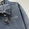 最安値挑戦 ミュウミュウ デニム n級品 ブルゾンジャケット myr03555 - 画像 (5)