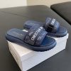 ディオール サンダル 偽物 ローヒール プラットフォーム ロゴ スライド KCO041FQ