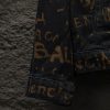 超希少！24FW バレンシアガ All-Overロゴ 偽物 デニムジャケット bax05565 - 画像 (6)