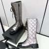 希少シャネル ロゴ コンバットブーツ スーパーコピー shk93315 - 画像 (4)
