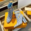 n級品 おすすめルイヴィトン☆アンクルブーツ モノグラム デニム ヒール 8cm vuu84043 - 画像 (3)