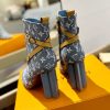 n級品 おすすめルイヴィトン☆アンクルブーツ モノグラム デニム ヒール 8cm vuu84043 - 画像 (5)