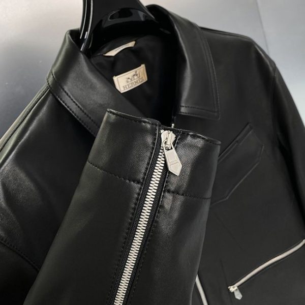 希少 エルメス ストレートカット コピー レザージャケット ery35483 - 画像 (8)